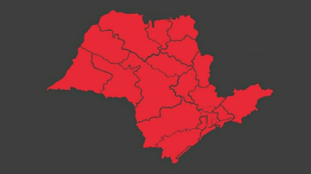 Estado de São Paulo volta para a fase vermelha nesta segunda; veja como fica